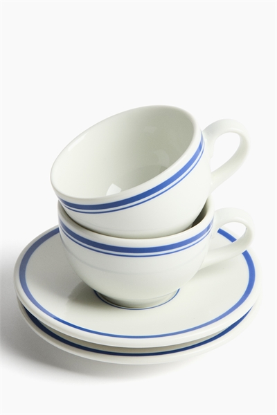 Чашка и блюдце для капучино в упаковке из 2 штук артикул 1297014004