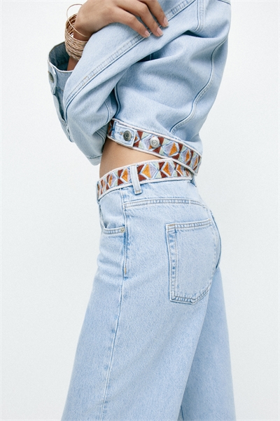 Широкие джинсы ультра-высокой посадки артикул 1327416001