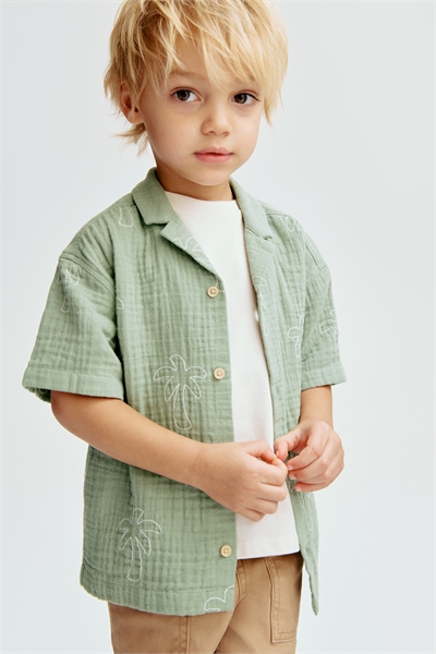 Вышитая муслиновая курортная рубашка артикул 1329912001