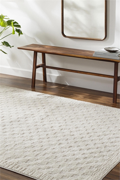 Современный ковёр с высоким ворсом и клетчатым узором «Фрейд» артикул 1290306001