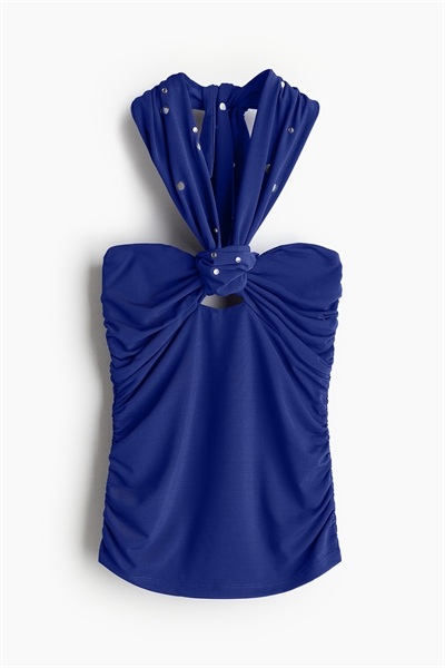 Топ с декорированным стразами вырезом на талии артикул 1274417001