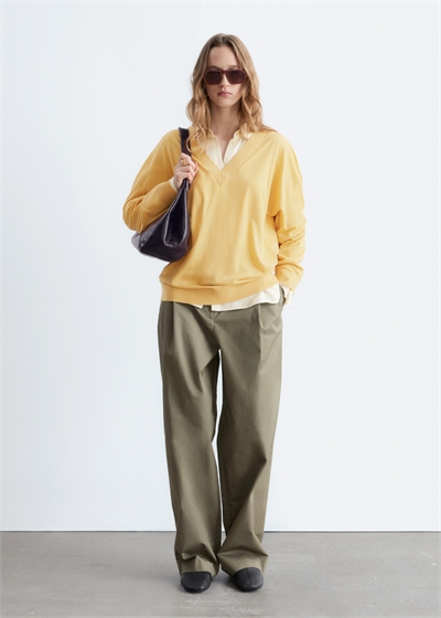 Брюки из хлопка с складками артикул 1313337002