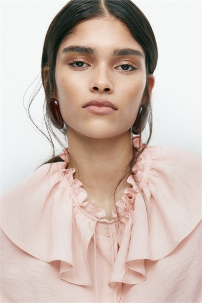 Блузка с отделкой фрилом артикул 1316982003