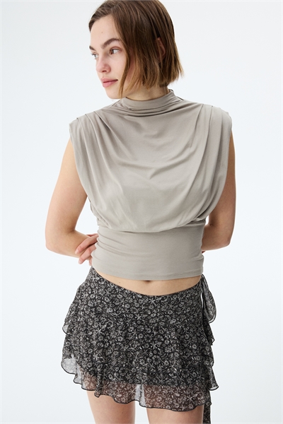 Юбка с драпированными панелями и ярусами артикул 1329618001