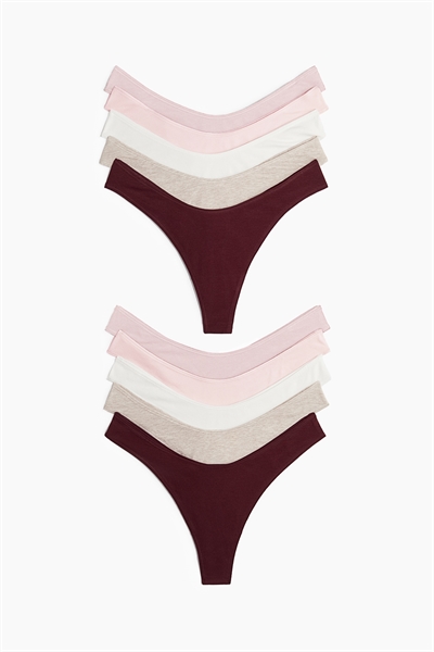 Хлопковые трусы стринги в упаковке 10 шт артикул 1245865015