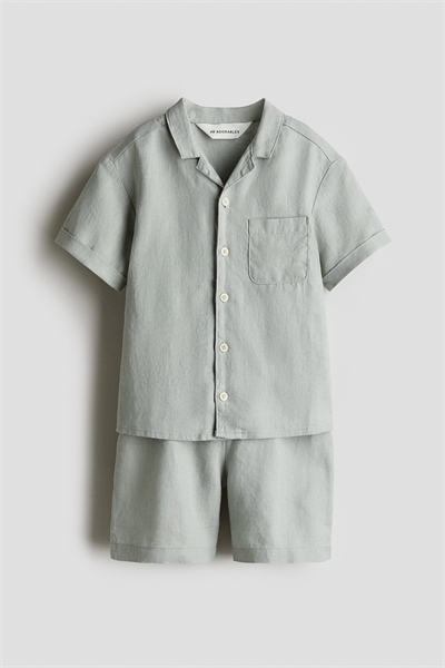 Рубашка и шорты комплект из льна артикул 1257509003