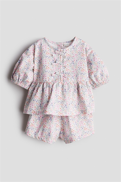 Комплект из 2 частей из хлопкового поплина артикул 1270890003