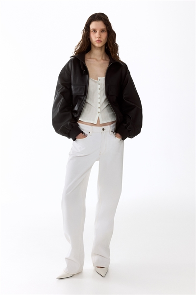 Топ из трикотажа с узором «поинтел» артикул 1333907001