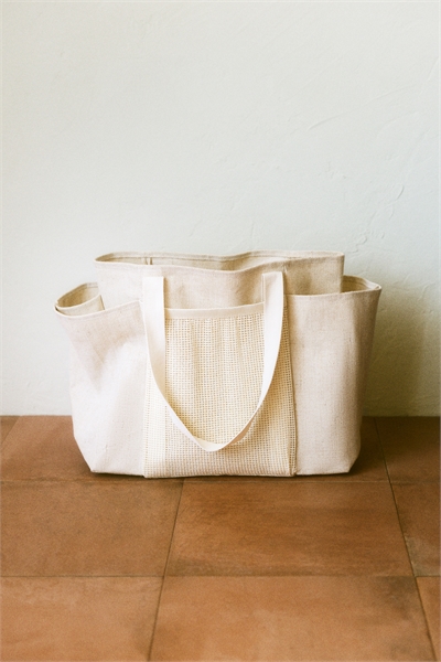 Большая сумка из джутовой смеси артикул 1317634001