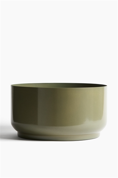 Широкий металлический горшок для растений артикул 1314669002