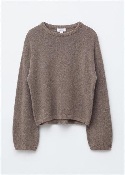 Вязаный свитер из смеси альпаки и шерсти артикул 1269555006