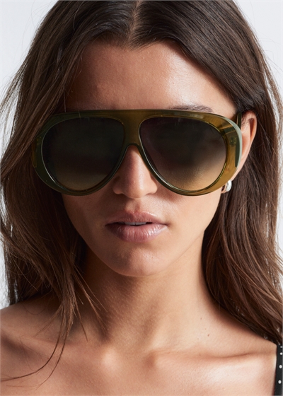 Очки-авиаторы с широкой оправой артикул 1325976002