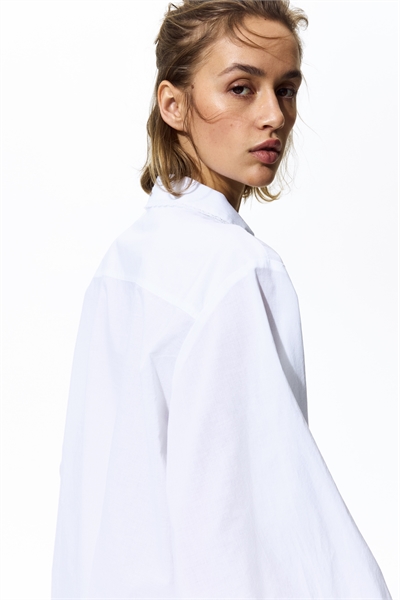 Хлопковая рубашка с кружевной отделкой артикул 1332977001