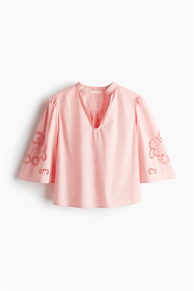 Блузка с бродери англэз артикул 1282351001