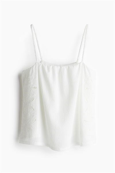 Топ на бретельках Broderie anglaise артикул 1282558001