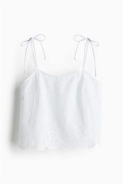 Топ на завязках с вышивкой артикул 1277598003