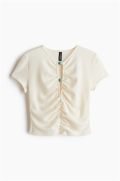 Топ с рюшами из бисера артикул 1283650002