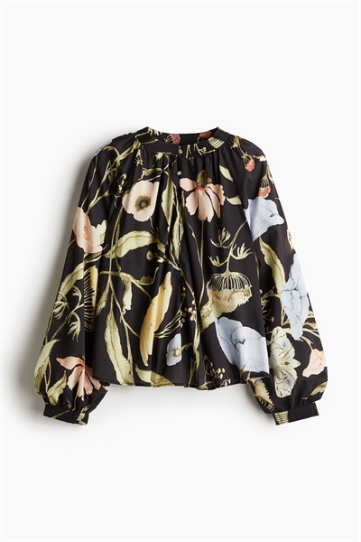 Блузка с воротником-бантом артикул 1281672004