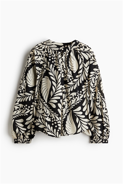 Блузка с воротником-бантом артикул 1281672005