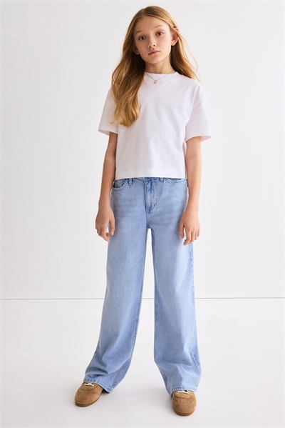 Джинсы с широкими штанинами артикул 1165482029