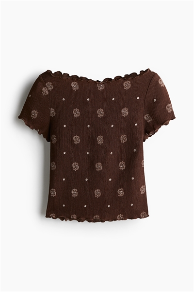 Приталенный топ с оверлочными деталями артикул 1273062006