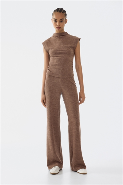 Брюки из трикотажа с прямыми брючинами артикул 1316941002