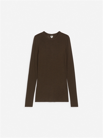 Мериносовый топ с длинными рукавами артикул 0630664048