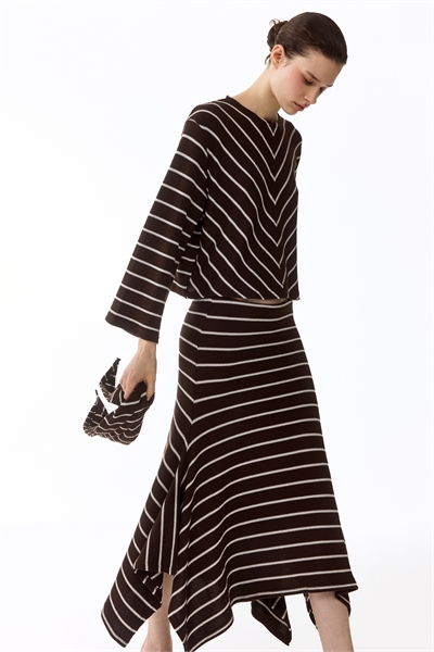 Юбка с ребристой вязкой артикул 1347657001