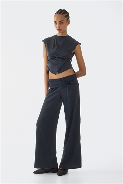 Брюки из джерси с завязками артикул 1316936001