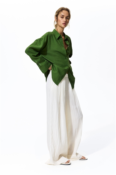 Рубашка из смесового льна оверсайз артикул 1311444007