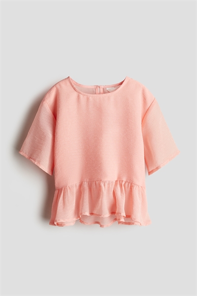 Шифоновый топ с пеплумом артикул 1282871002