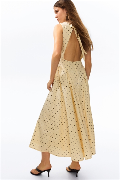 Платье из хлопкового поплина с открытой спиной артикул 1297710006