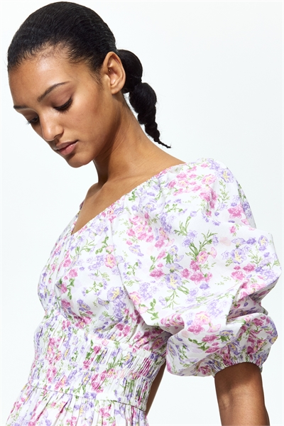 Хлопковое платье с расклешенной юбкой артикул 1328376001