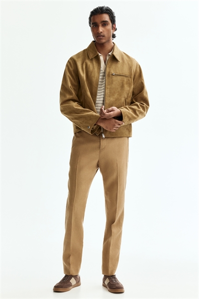 Льняные костюмные брюки Slim Fit артикул 1258907008