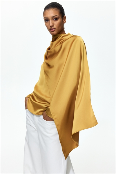 Атласная блузка с шалевым узором артикул 1305167005