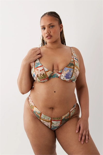 ASOS DESIGN Curve Posey Ibiza — бикини-трусики с высоким вырезом артикул 154670883