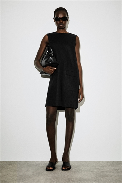 Льняное платье-футляр мини-длины артикул 1322917001