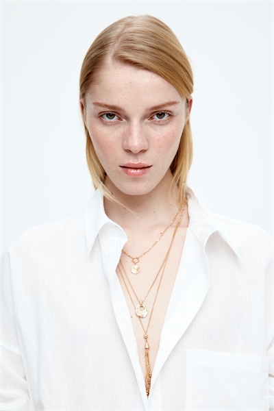 Рубашка из смесового льна Oversized артикул 1256528006