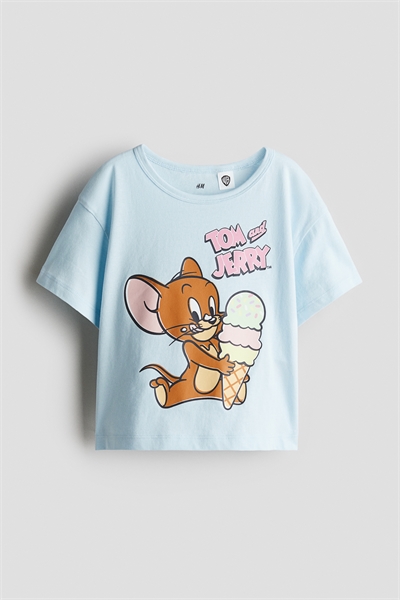 Футболка из хлопка с принтом артикул 1289039003