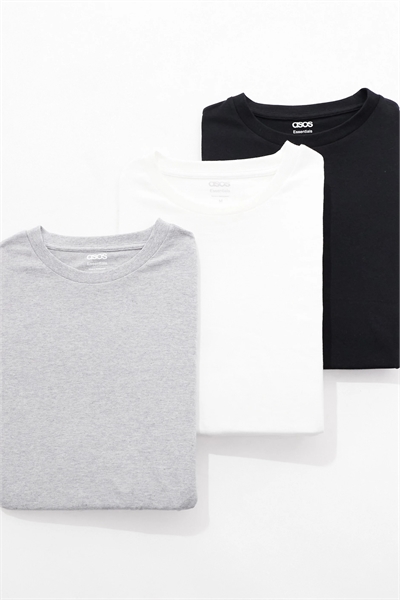 Набор из 3 футболок с круглым вырезом «Essentials» артикул 149434783