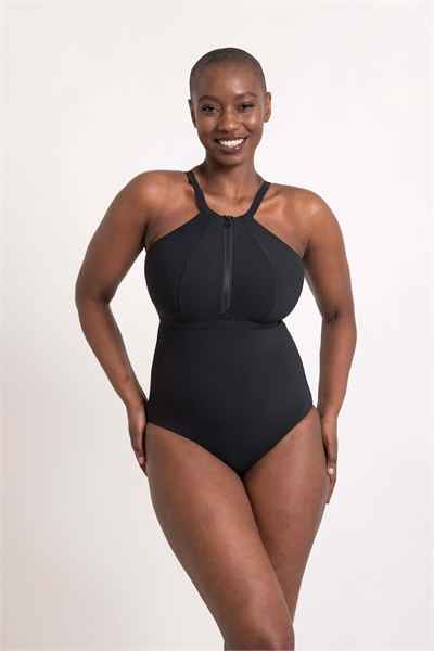 Купальник с застежкой-молнией, без косточек, с многосторонней выкройкой, для полной груди артикул 151834206