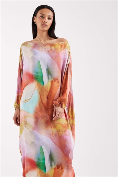 Платье-миди свободного кроя с абстрактным принтом от Jem артикул 153817003