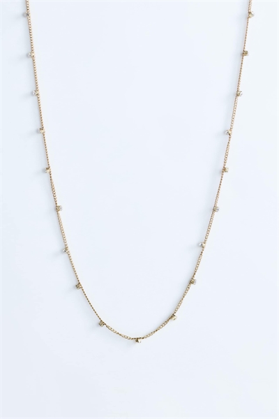 Колье с цепочкой из полудрагоценных камней артикул 155173917