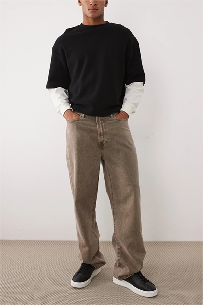 Джинсы свободного кроя артикул 155762061