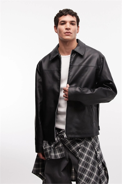 Куртка Харрингтон из искусственной кожи артикул 153813621
