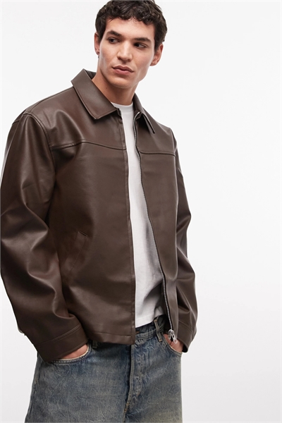 Куртка Харрингтон из искусственной кожи артикул 153813595