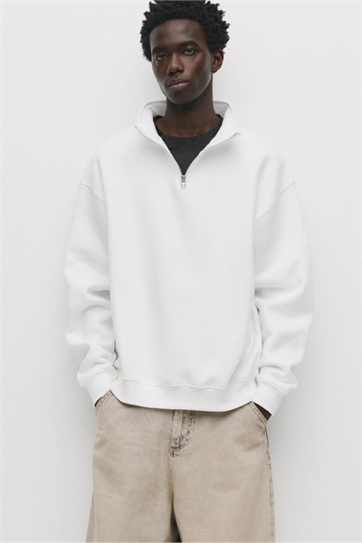 Простая толстовка с четвертью молнии артикул 151056347