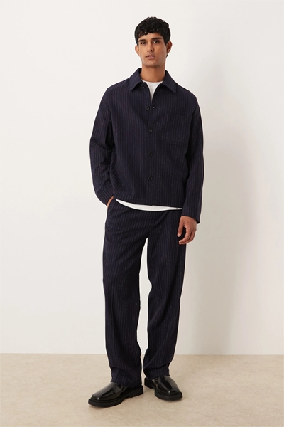 Брюки из шерстяной смеси в тонкую полоску co-ord артикул 152633005