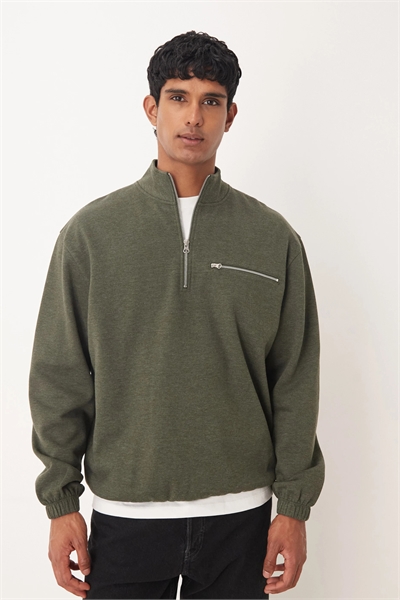 Свободная кофта на молнии с карманом артикул 150327146