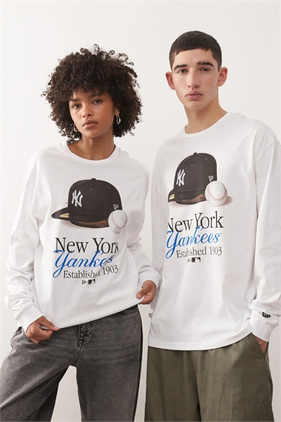 Футболка с длинным рукавом и принтом «Нью-Йорк Янкиз» артикул 153490150